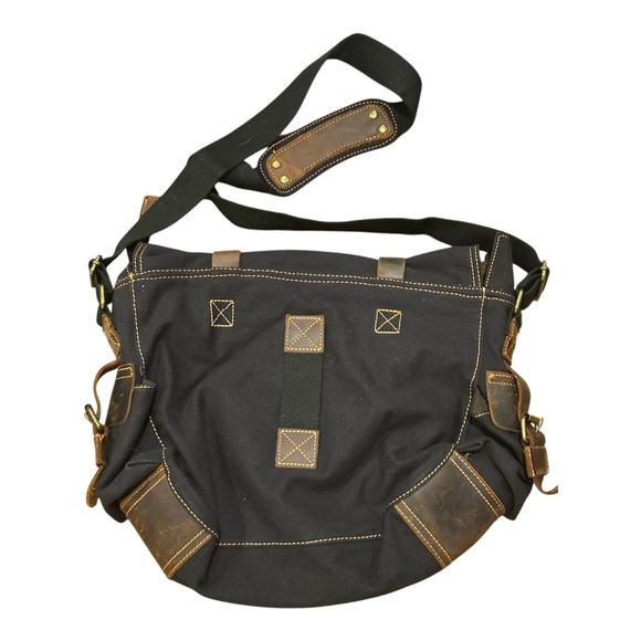 Gearonic Vintage Canvas Leather Messenger Bag - Picture 8 of 13